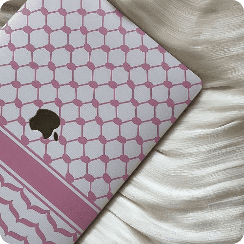 Kuffiyeh White & Pink